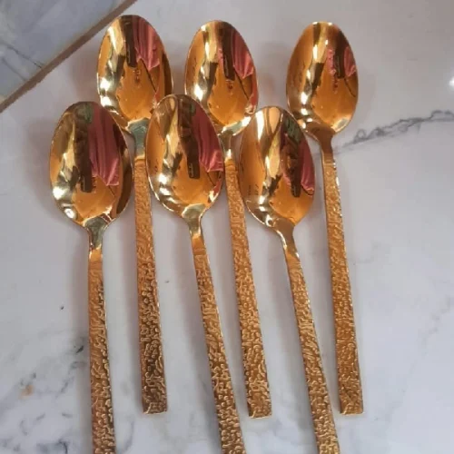 6pcs Gold Plated Spoon Set